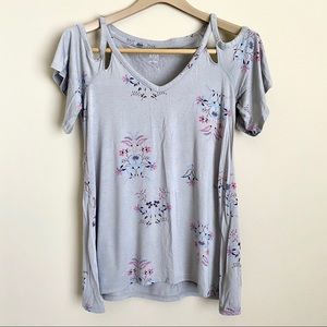 a.n.a Cold Shoulder Floral Top